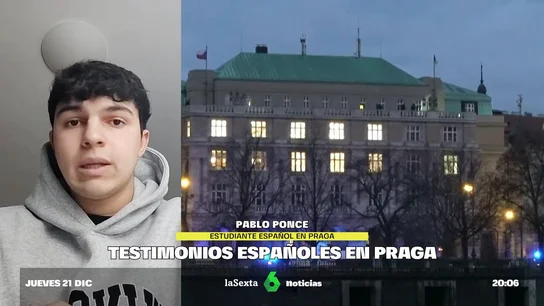 Estudiantes españoles en Praga explican cómo ha sido el tiroteo: "Sabemos de gente española que estaba dentro" Estudiantes españoles en Praga explican cómo ha sido el tiroteo: "Sabemos de gente española que estaba dentro"