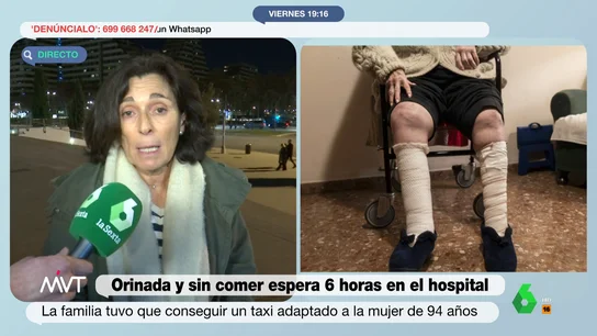 Habla la sobrina de una mujer de 94 años que estuvo orinada y sin comer durante seis horas en el hospital Habla la sobrina de una mujer de 94 años que estuvo orinada y sin comer durante seis horas en el hospital