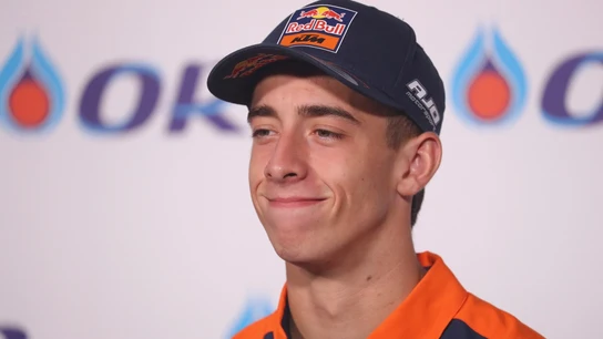 Pedro Acosta, durante la temporada de Moto2 en 2023 Pedro Acosta, durante la temporada de Moto2 en 2023