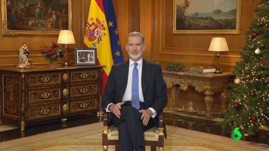 Felipe VI durante su discurso de Navidad Felipe VI durante su discurso de Navidad