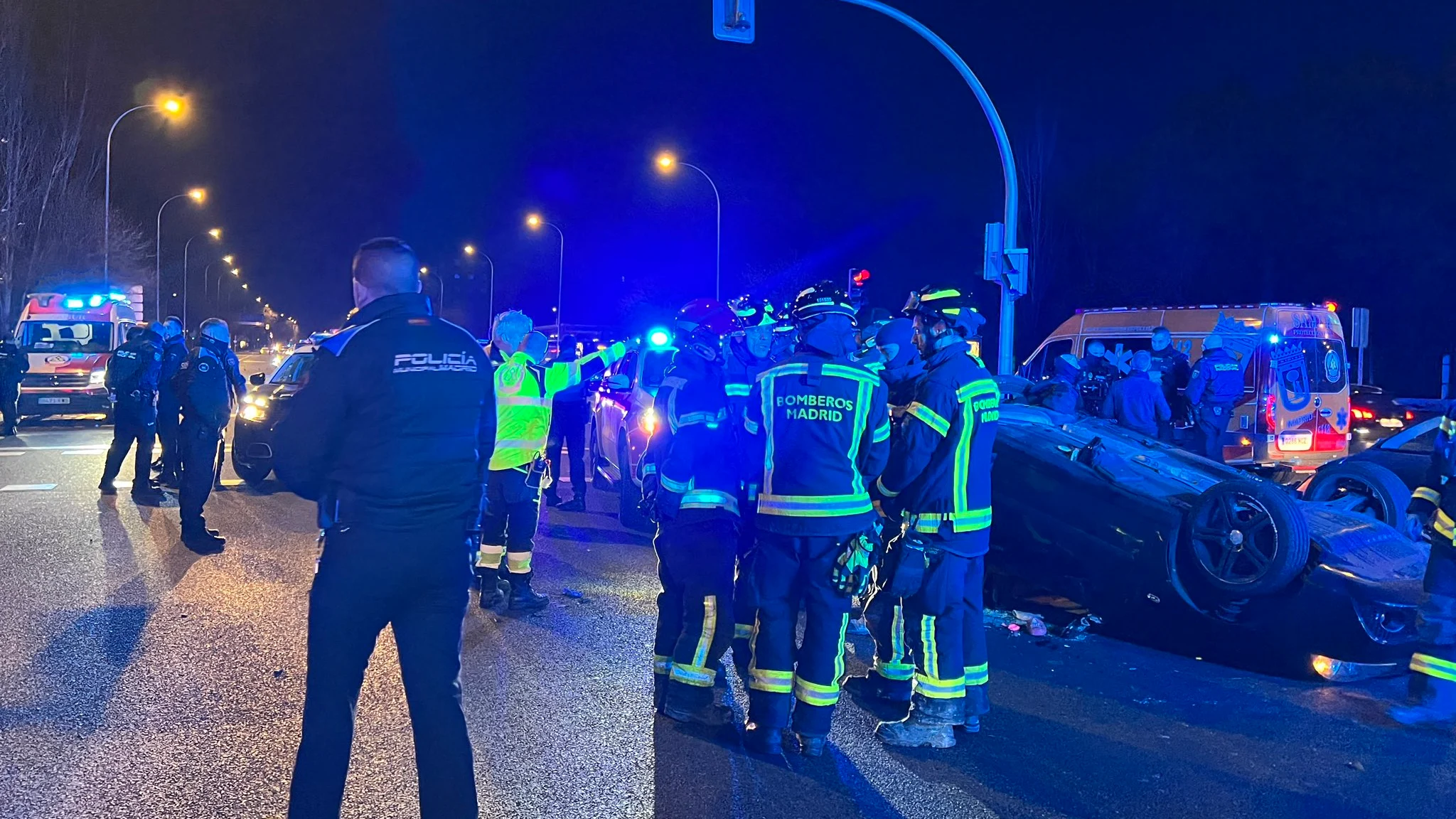 Imagen de Emergencias Madrid del accidente donde ha muerto una joven de 19 años