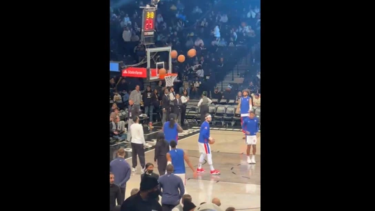 Los Detroit Pistons, en un calentamiento Los Detroit Pistons, en un calentamiento