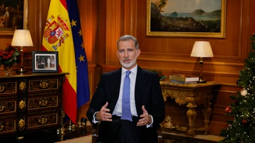 El rey Felipe VI en su tradicional mensaje de Navidad, el décimo de su reinado El rey Felipe VI en su tradicional mensaje de Navidad, el décimo de su reinado