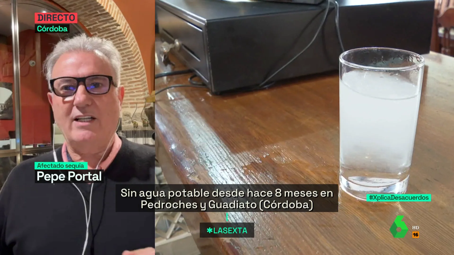 El infierno de un hostelero sin agua potable desde hace 8 meses: "Nos abastecemos con agua mineral"