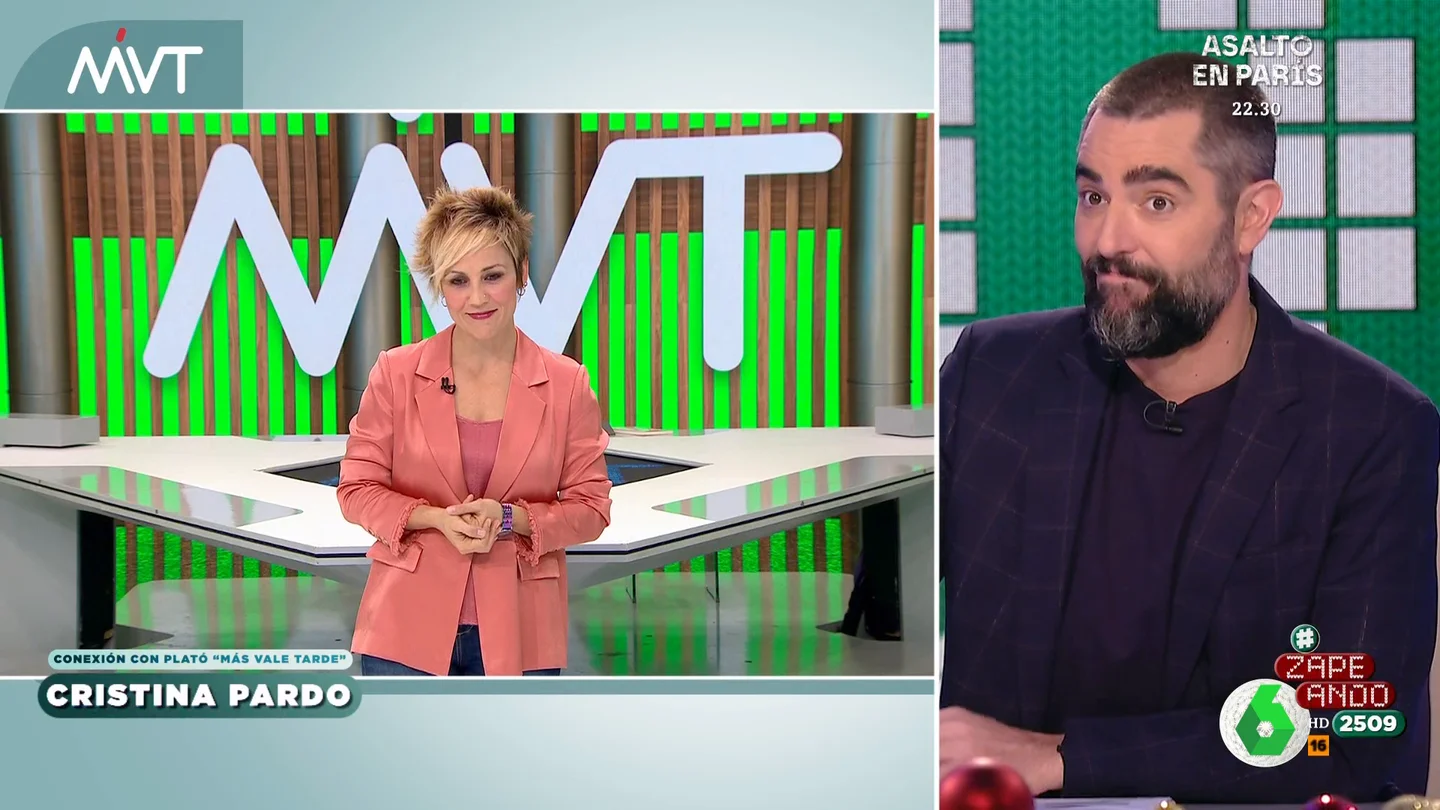 Cristina Pardo, a Dani Mateo sobre su traje de las Campanadas: "A ver si este año resulta que vas arreglado" Cristina Pardo, a Dani Mateo sobre su traje de las Campanadas: "A ver si este año resulta que vas arreglado"