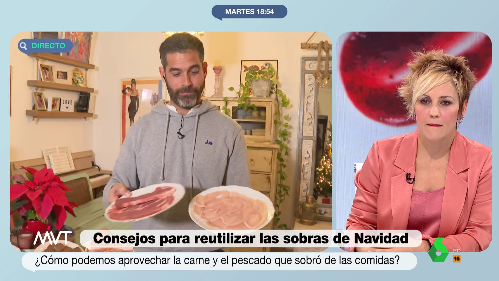 La carne es uno de los esos alimentos que casi siempre sobras después de las cenas de Navidad. En este vídeo de Más Vale Tarde, el nutricionista Pablo Ojeda explica cuánto tiempo se puede guardar, tanto cruda como cocinada, sin peligro.