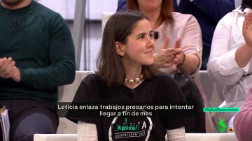 Leticia Vázquez, estudiante pluriempleada: "En España queremos pan, trabajo y techo y no podemos acceder a ninguno"