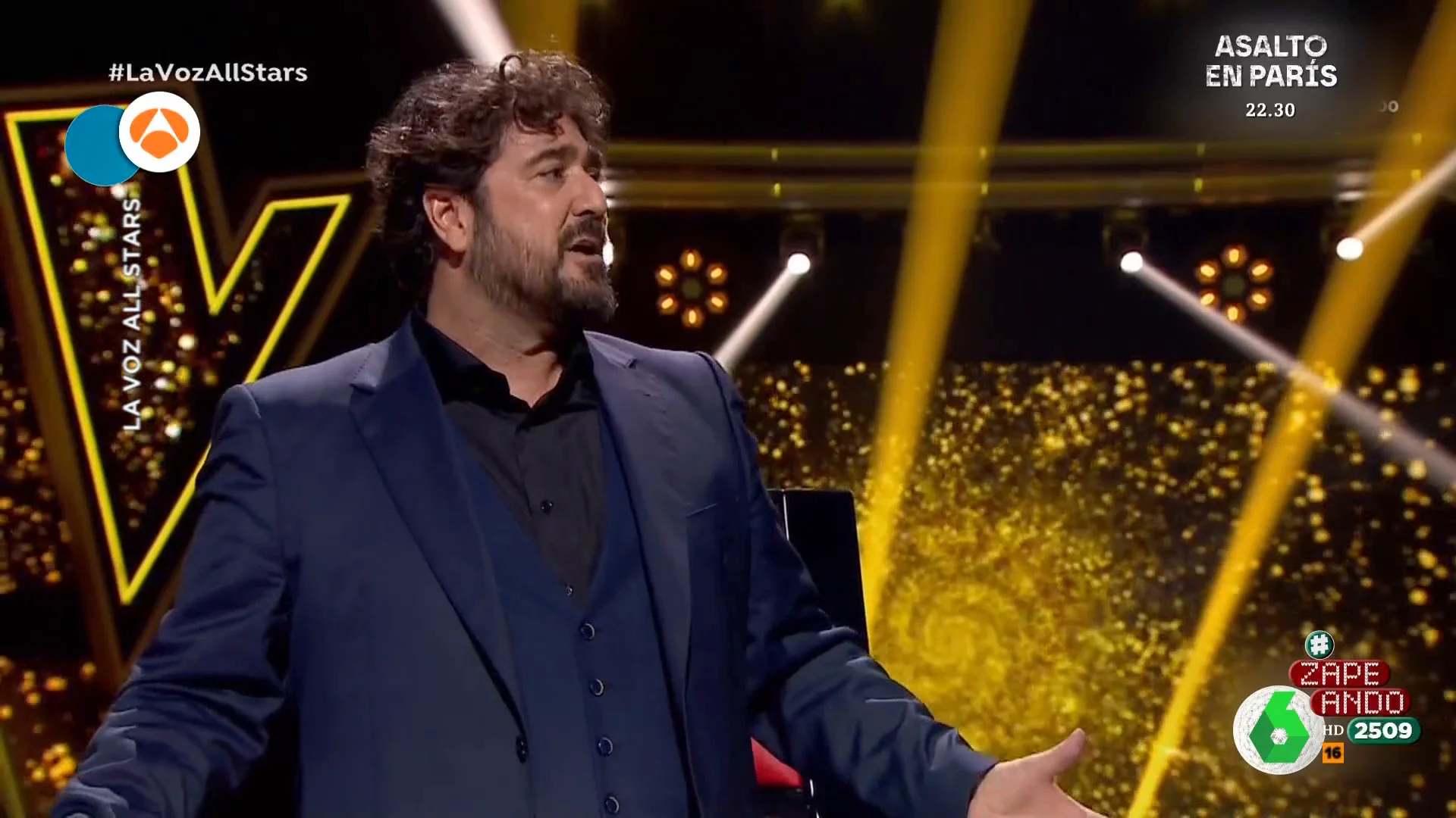 "¿Dale al botón de qué? Me estáis viendo entregado": el pique de Antonio Orozco por un talent de 'La Voz All Stars'