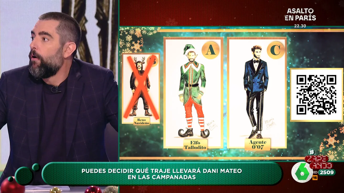 Dani Mateo no despedirá el 2023 como Reno Navideño: así reaccionan los zapeadores Dani Mateo no despedirá el 2023 como Reno Navideño: así reaccionan los zapeadores