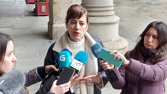 Marta Lois comparece ante los medios este lunes en Ourense Marta Lois comparece ante los medios este lunes en Ourense