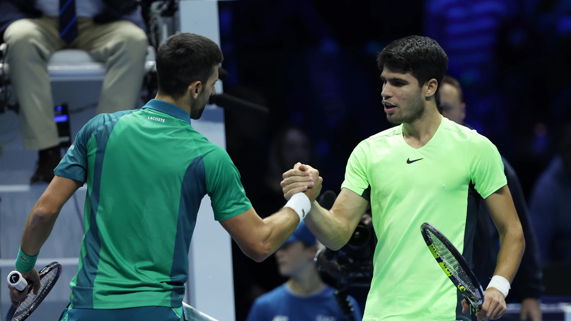 Novak Djokovic y Carlos Alcaraz