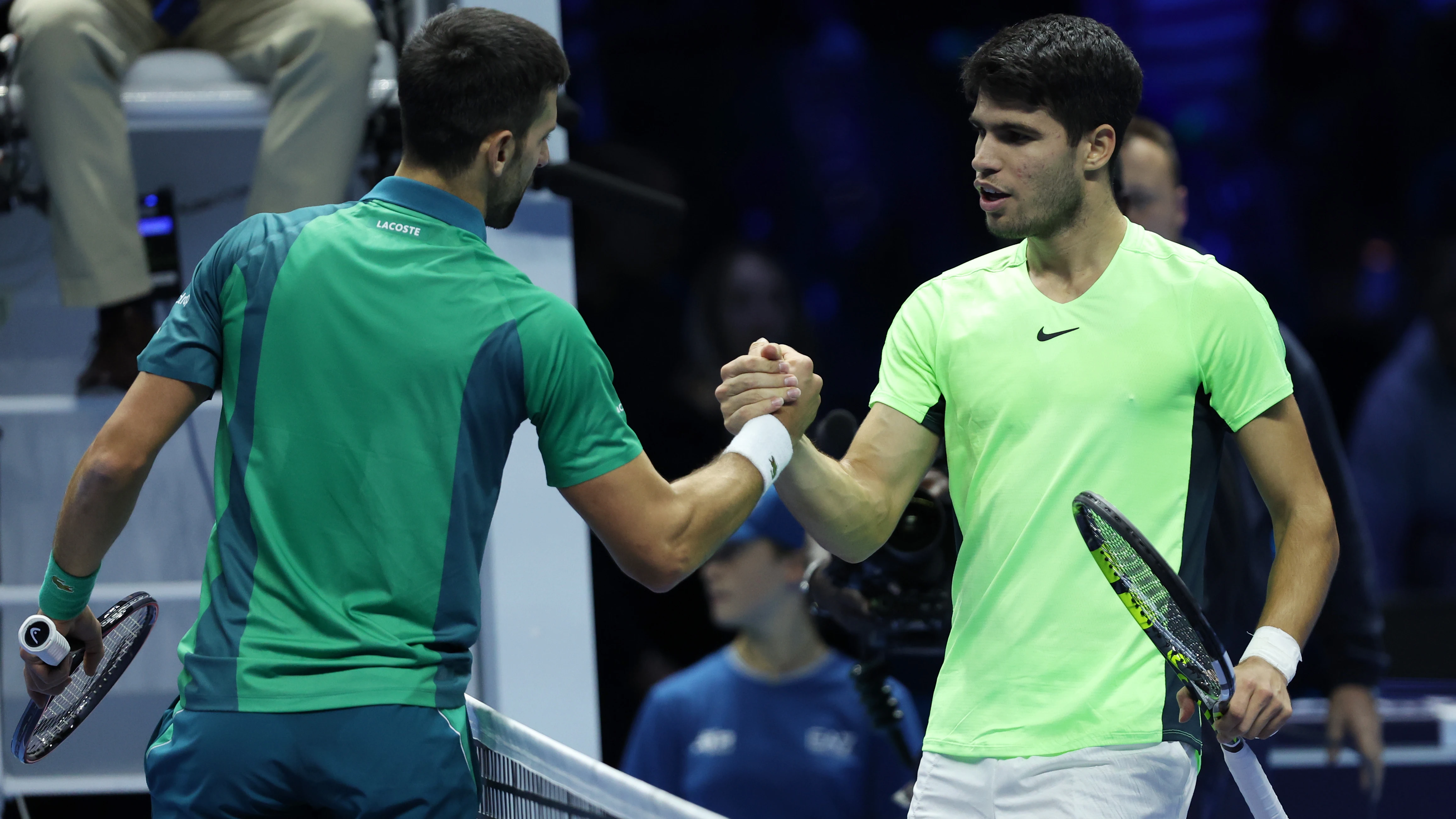 Novak Djokovic y Carlos Alcaraz