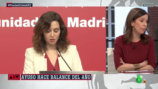 Ángeles Caballero, sobre Ayuso: "Para estar tan en contra de los independentismos, ejerce uno a uno todos los principios del procés" Ángeles Caballero, sobre Ayuso: "Para estar tan en contra de los independentismos, ejerce uno a uno todos los principios del procés"