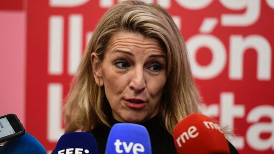 La vicepresidenta segunda del Gobierno y líder de Sumar, Yolanda Díaz, atiende a los medios en una imagen de archivo La vicepresidenta segunda del Gobierno y líder de Sumar, Yolanda Díaz, atiende a los medios en una imagen de archivo