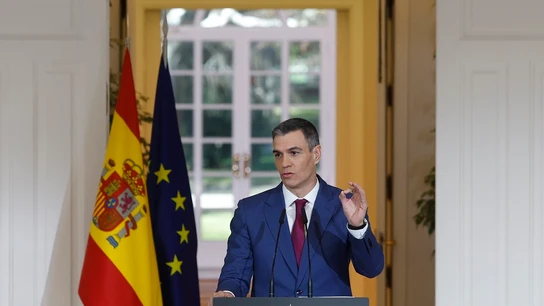 Pedro Sánchez en rueda de prensa Pedro Sánchez en rueda de prensa