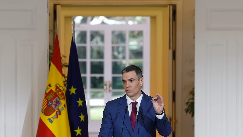 Pedro Sánchez en rueda de prensa