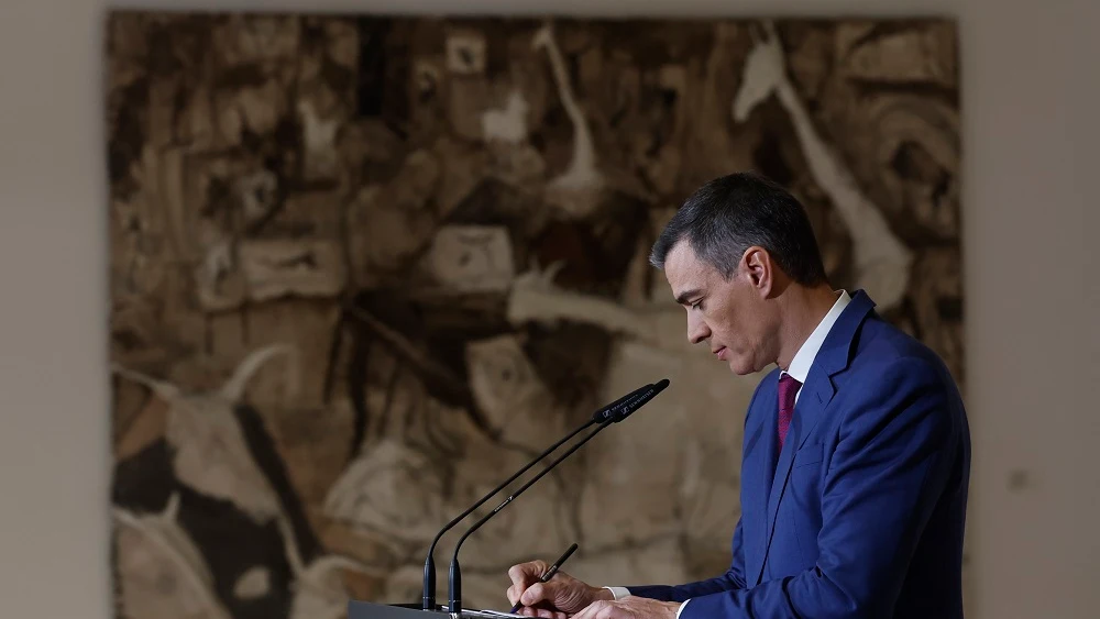 Pedro Sánchez en rueda de prensa