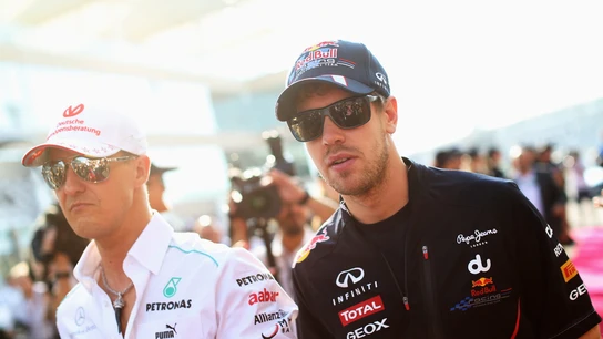 Michael Schumacher y Sebastian Vettel Michael Schumacher y Sebastian Vettel