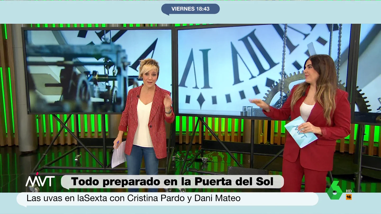 Cristina Pardo desvela en 'MVT' el detalle clave antes de las uvas Cristina Pardo desvela en 'MVT' el detalle clave antes de las uvas