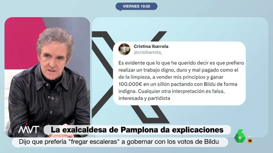 La crítica de Ramoncín a la exalcaldesa de Pamplona por su mensaje sobre "fregar escaleras": "Me parece gravísimo" La crítica de Ramoncín a la exalcaldesa de Pamplona por su mensaje sobre "fregar escaleras": "Me parece gravísimo"