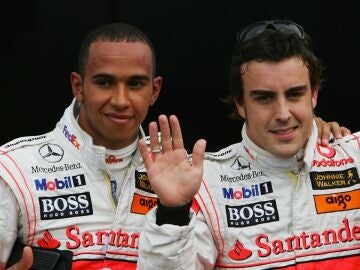 Lewis Hamilton y Fernando Alonso, en su año en McLaren