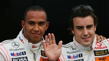 Lewis Hamilton y Fernando Alonso, en su año en McLaren