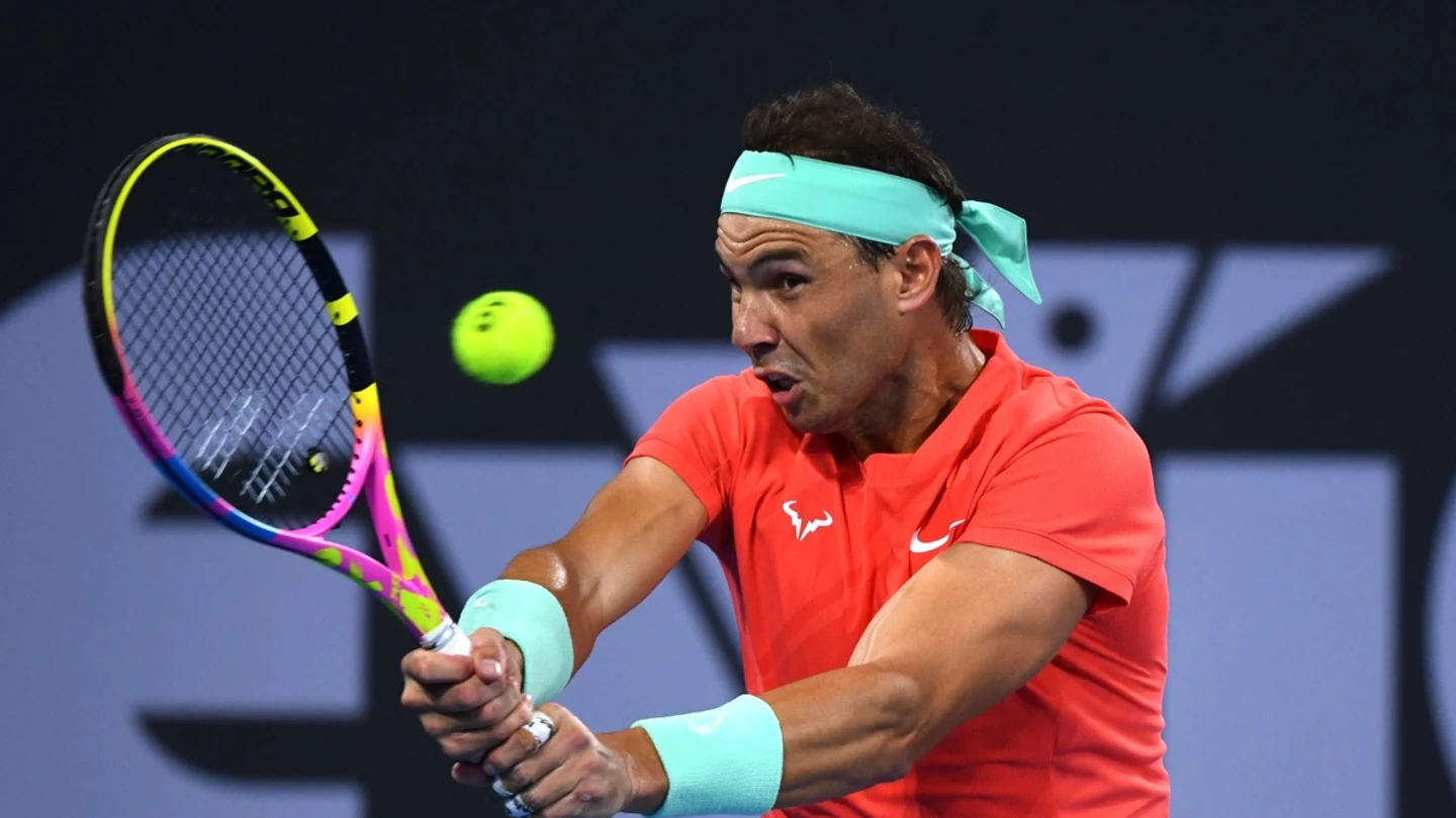 Rafa Nadal, en un golpeo Rafa Nadal, en un golpeo