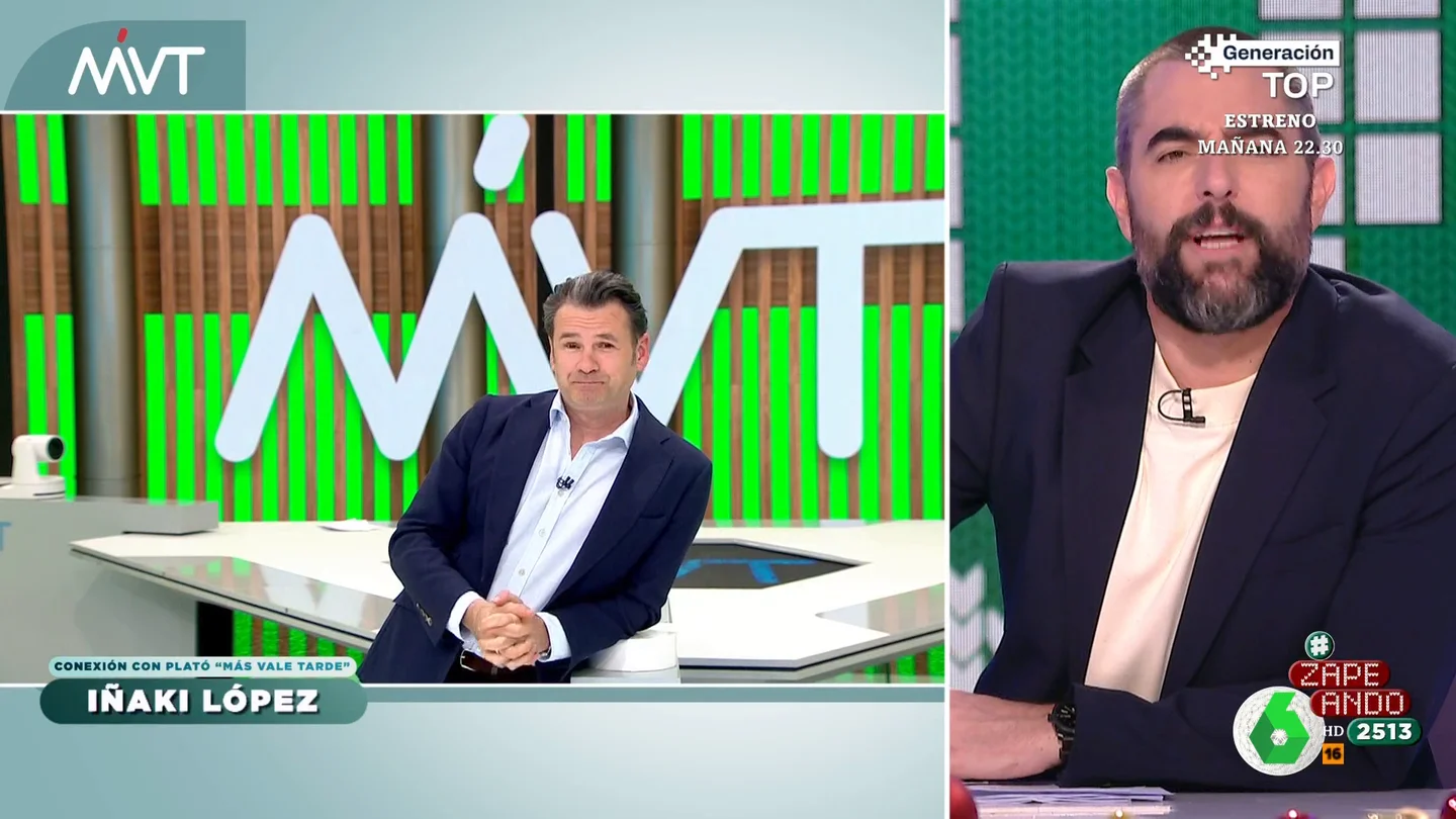 La duda de Dani Mateo sobre Iñaki López al verle en pantalla: "¿Puede ser que hayas encogido?" La duda de Dani Mateo sobre Iñaki López al verle en pantalla: "¿Puede ser que hayas encogido?"