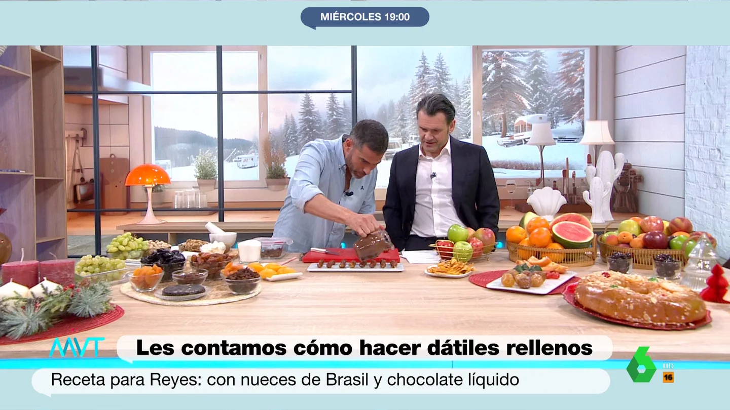 MVT La receta de Pablo Ojeda perfecta para Reyes: dátiles con nueces y chocolate MVT La receta de Pablo Ojeda perfecta para Reyes: dátiles con nueces y chocolate