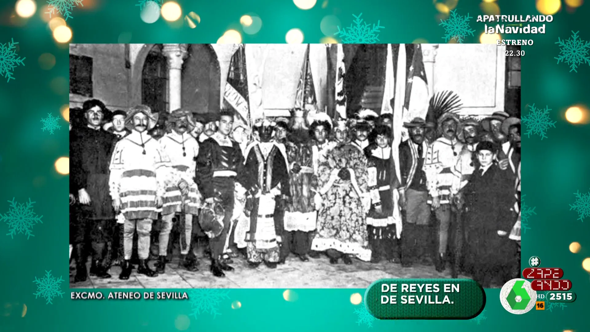 La primera cabalgata de Reyes Magos de Sevilla se celebró en 1918: así posaban Melchor, Gaspar y Baltasar con su comitiva