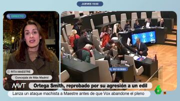 Rita Maestre tacha de "cobarde" a Ortega Smith y critica que Vox le avale: "Ese es el cáncer de la democracia"