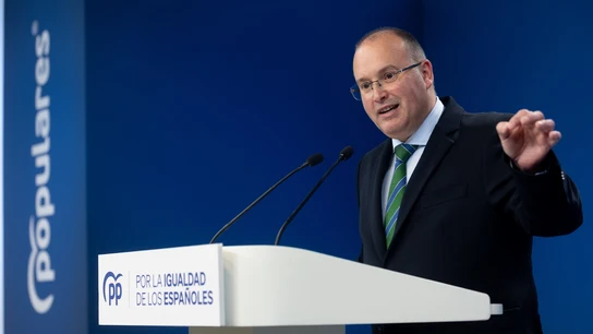 El portavoz parlamentario del PP, Miguel Tellado El PP aclara que no se disolverían partidos por sus ideas, sino por sus actos delictivos