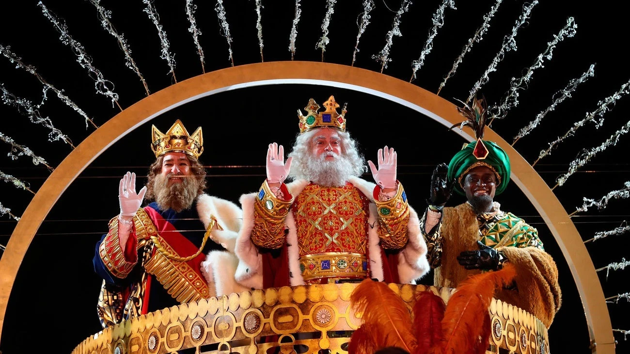 Cabalgata de los reyes magos en Madrid.