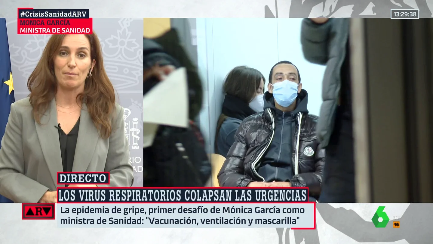 Mónica García pedirá a las CCAA la obligatoriedad de mascarillas en centros sanitarios para hacer frente a la tripledemia Mónica García pedirá a las CCAA la obligatoriedad de mascarillas en centros sanitarios para hacer frente a la tripledemia