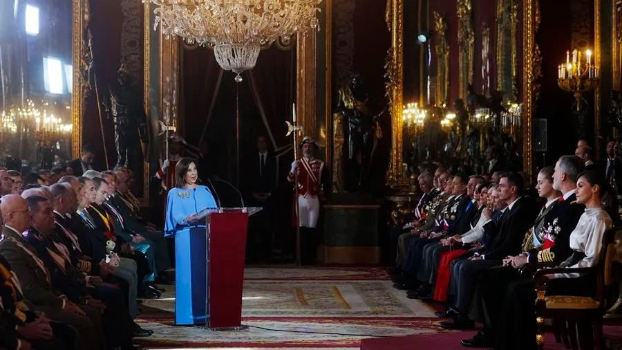 Margarita Robles durante la Pascua Militar