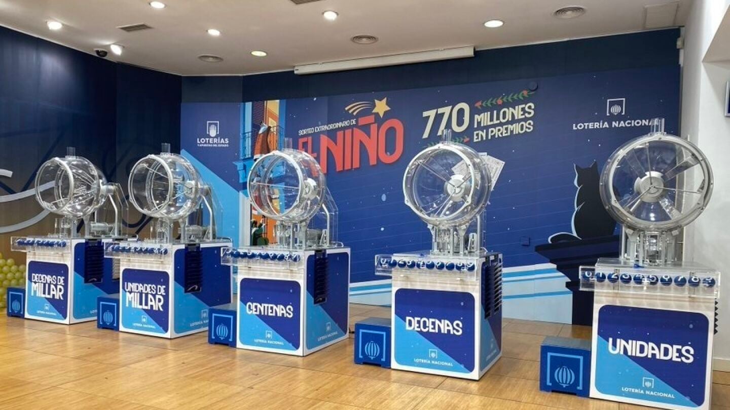 Los bombos del Sorteo Extraordinario de la Lotería del Niño