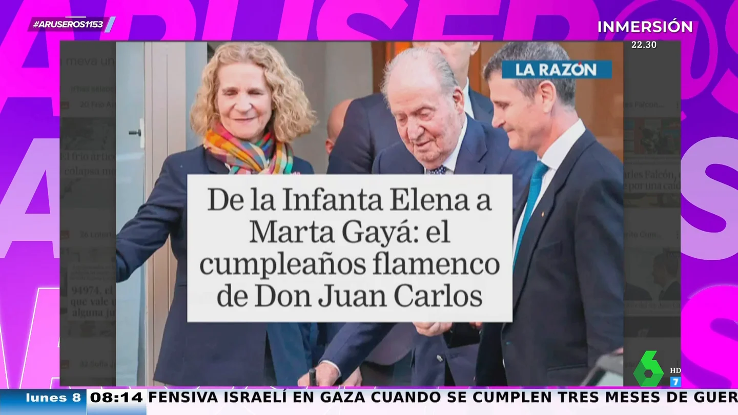 Así ha sido el cumpleaños del rey Juan Carlos en Abu Dabi: de la sorpresa de Marta Gayá a la ausencia de la reina Sofía Así ha sido el cumpleaños del rey Juan Carlos en Abu Dabi: de la sorpresa de Marta Gayá a la ausencia de la reina Sofía