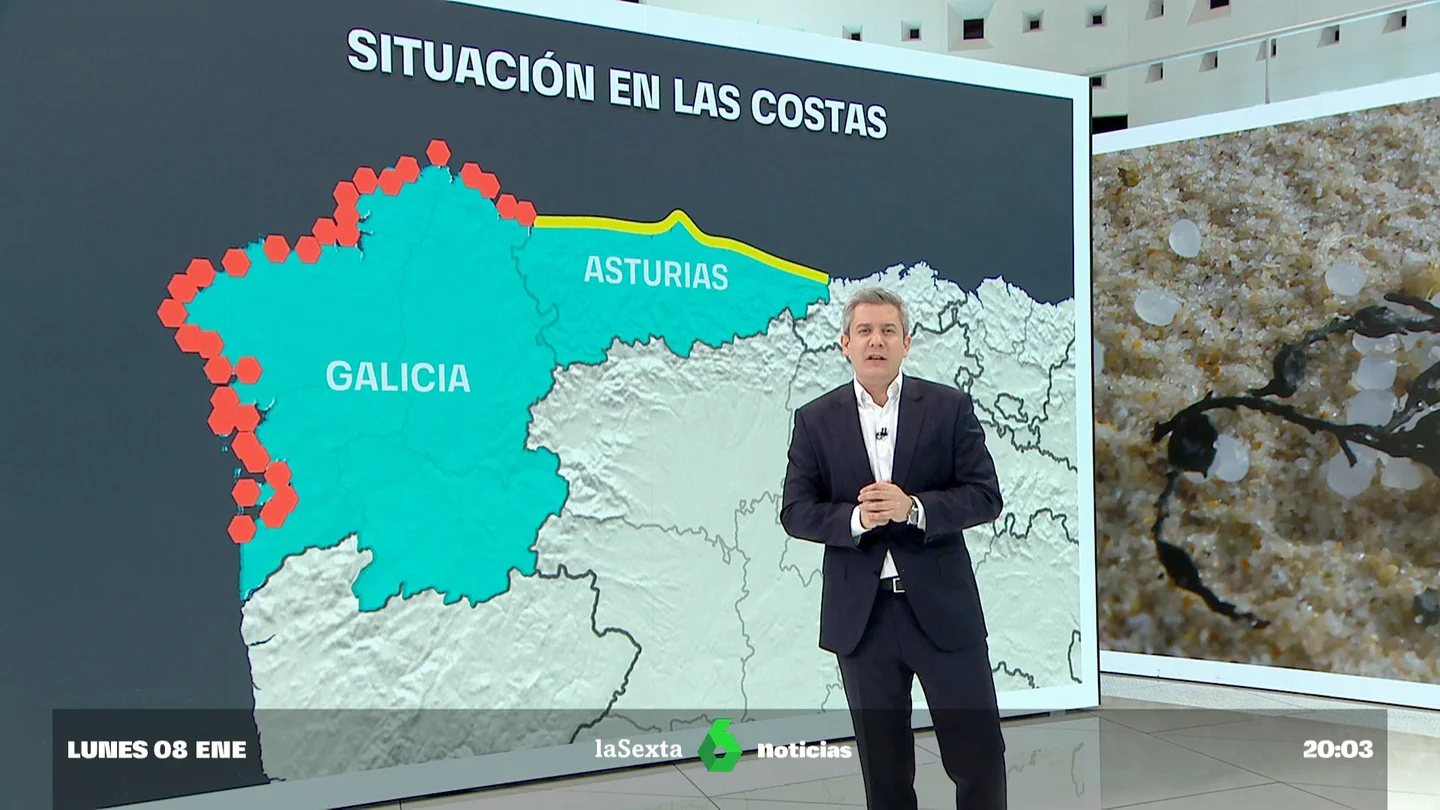 Asturias activa el nivel 2 de emergencia por la presencia de pellets de plástico Asturias activa el nivel 2 de emergencia por la presencia de pellets de plástico