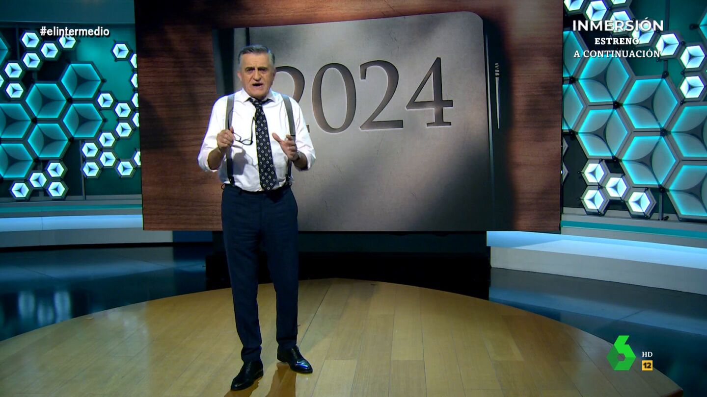 Wyoming arranca El Intermedio analizando lo que nos espera este 2024 que acaba de arrancar, desde elecciones hasta guerras y termina con un mensaje esperanzador: "Ocurra lo que ocurra, todo pasar&aacute;, porque no hay mal que mil a&ntilde;os dure".