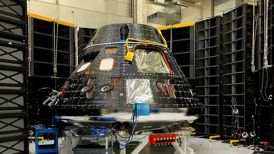 Fotografía de la cápsula Orión para la misión Artemis II, en el Centro Espacial John F. Kennedy, de Cabo Cañaveral, en Florida (EE.UU.), en una fotografía de archivo Fotografía de la cápsula Orión para la misión Artemis II, en el Centro Espacial John F. Kennedy, de Cabo Cañaveral, en Florida (EE.UU.), en una fotografía de archivo