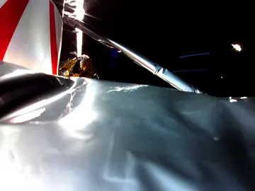 Primera imagen de la nave Peregrine en el espacio Primera imagen de la nave Peregrine en el espacio