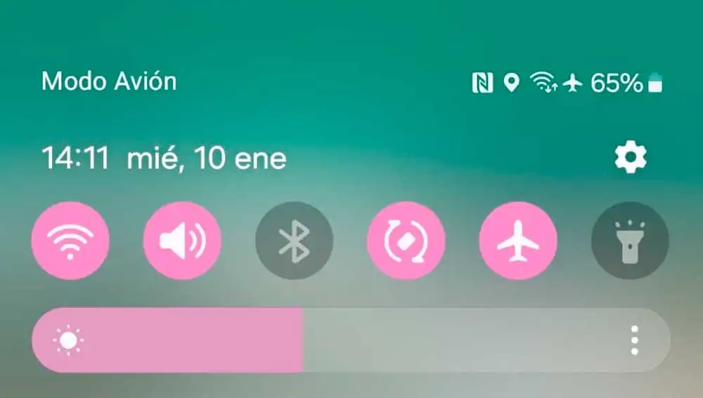 WiFi activado en modo avión WiFi activado en modo avión
