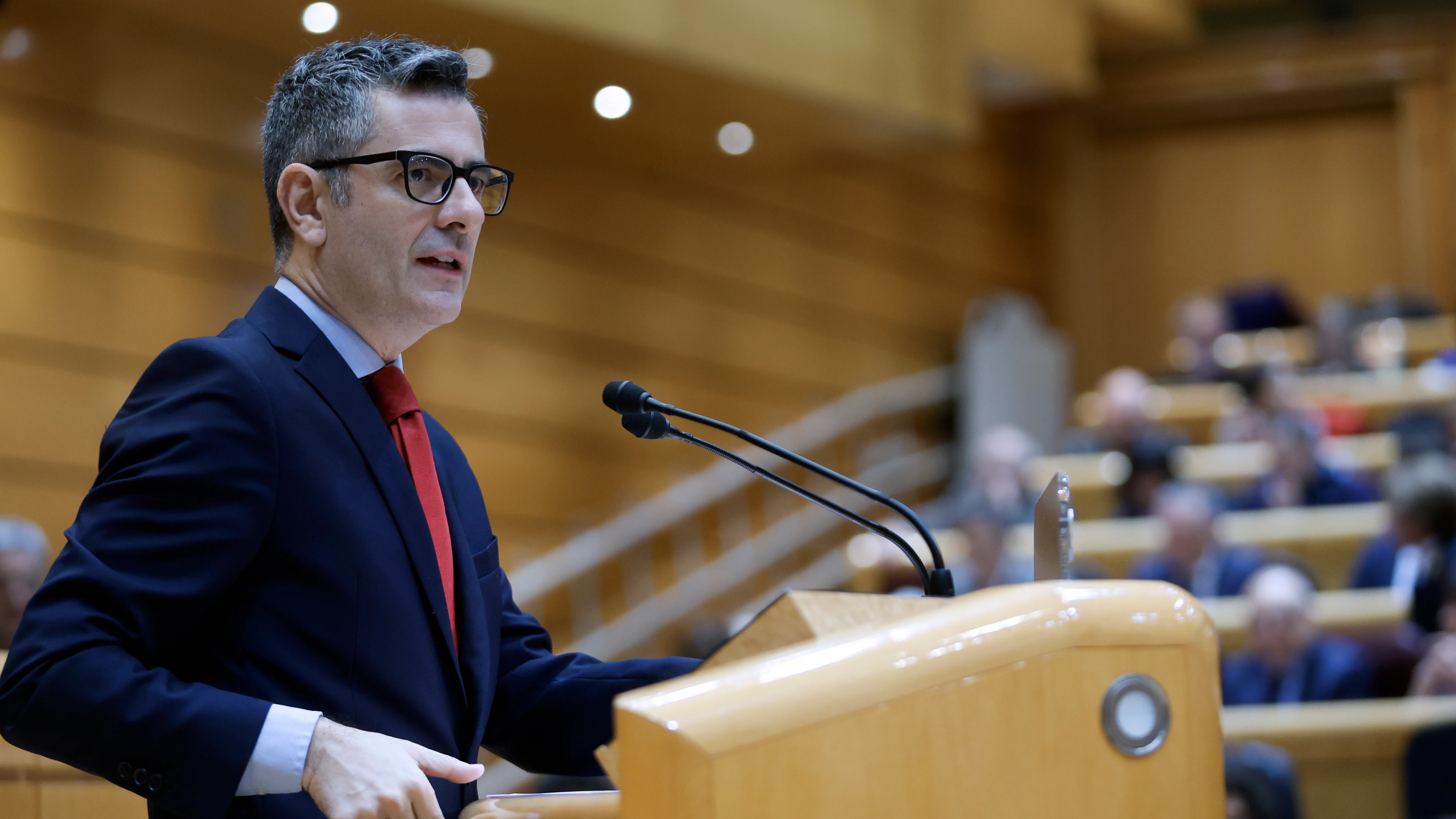 Félix Bolaños, durante una intervención en el Senado