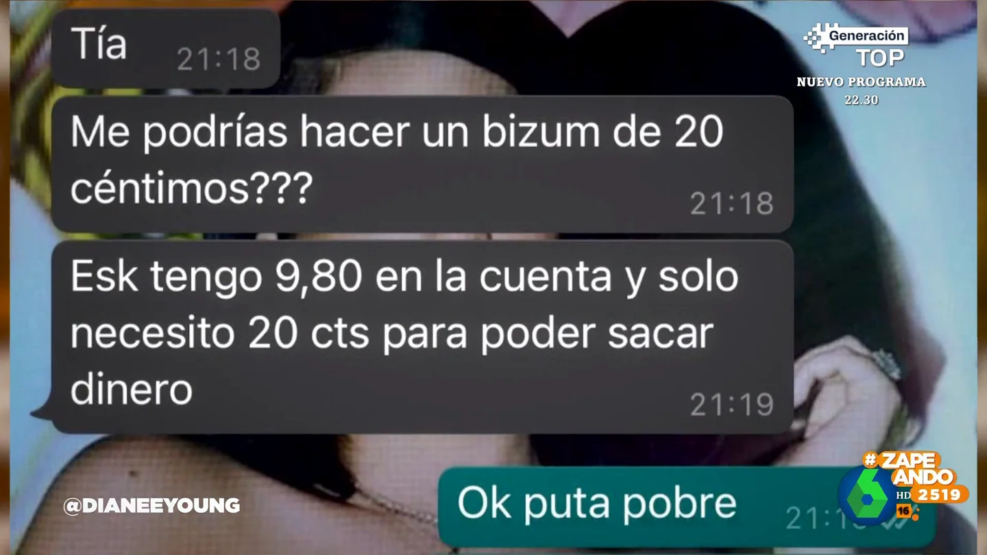 La inesperada respuesta de una chica a su amiga cuando le pide un bizum de 20 céntimos La inesperada respuesta de una chica a su amiga cuando le pide un bizum de 20 céntimos