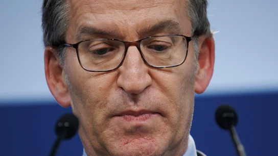 El líder del PP, Alberto Núñez Feijóo, durante una rueda de prensa, en la sede del PP, a 20 de diciembre de 2022, en Madrid (España). El líder del PP, Alberto Núñez Feijóo, durante una rueda de prensa, en la sede del PP, a 20 de diciembre de 2022, en Madrid (España).