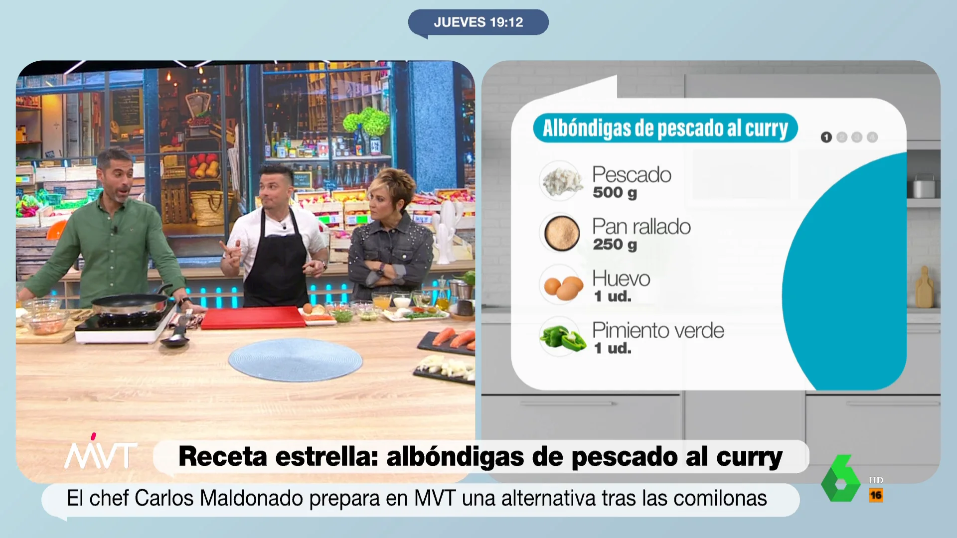 Carlos Maldonado vuelve a Más Vale Tarde con una receta rica y ligera para dejar atrás las comilonas de las Navidades: unas albóndigas de pescado al curry de las que, en este vídeo, el nutricionista Pablo Ojeda explica su beneficios.