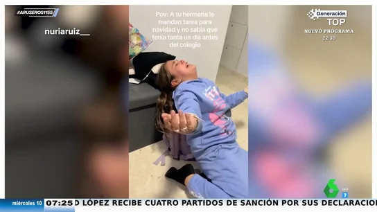 El sofocón de una niña al recordar que no ha hecho los deberes un día antes de volver al cole El sofocón de una niña al recordar que no ha hecho los deberes un día antes de volver al cole