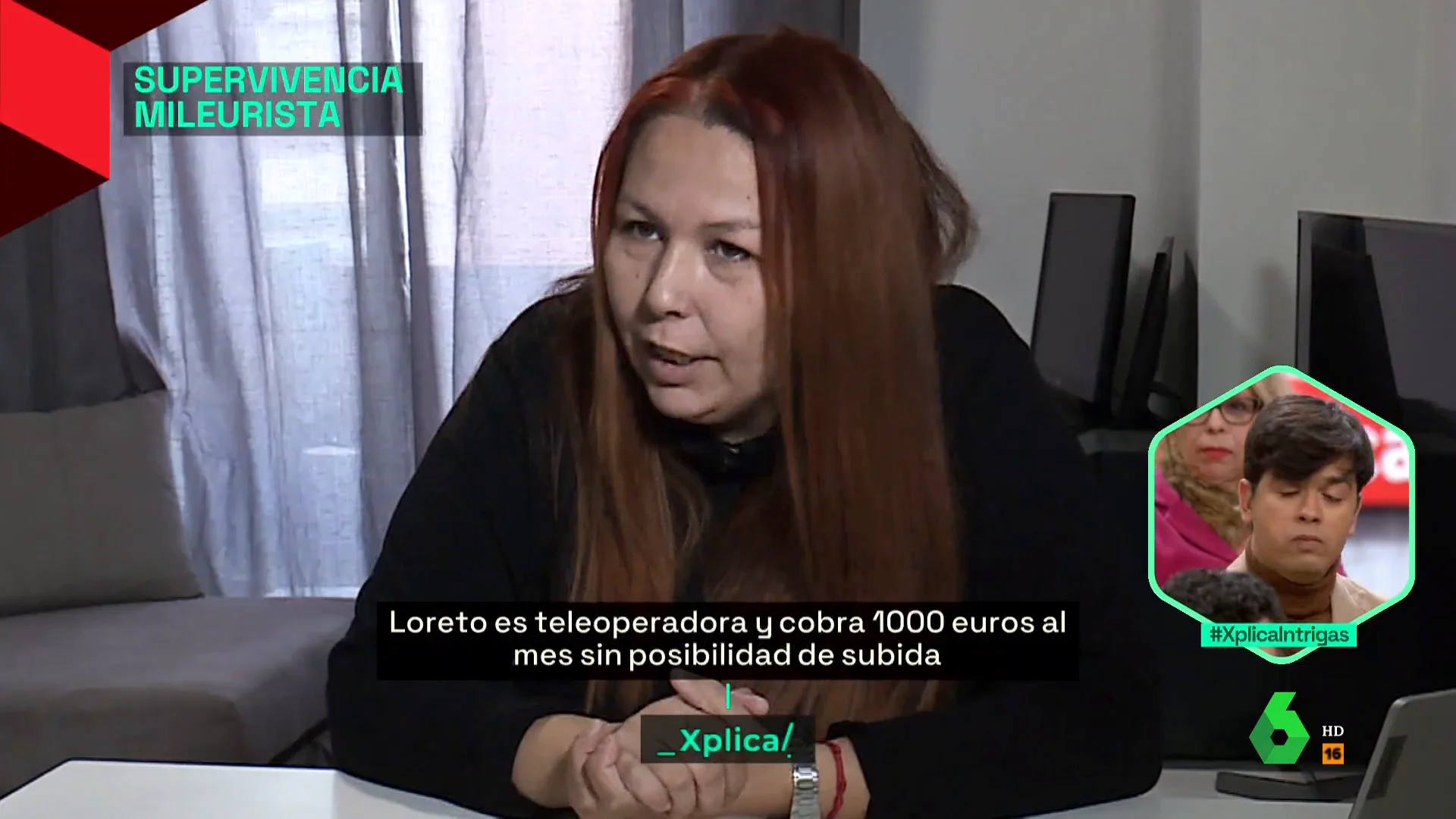 "Llevo diez años siendo mileurista", afirma en este vídeo de laSexta Xplica Loreto, una mujer que trabaja como teleoperadora por 1.000 euros al mes sin posibilidad de subida, que explica cómo los gastos se llevan prácticamente todo su sueldo.