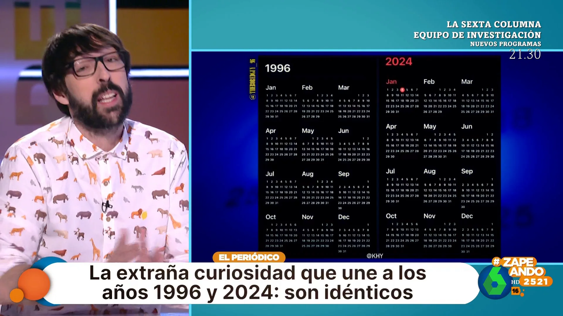 Extraña curiosidad: los calendarios de 1996 y 2024 son idénticos