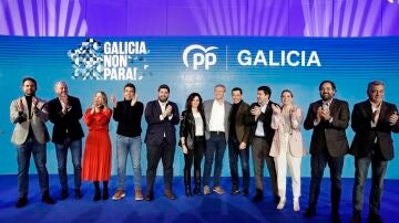 Líderes territoriales del PP con Alfonso Rueda en Galicia